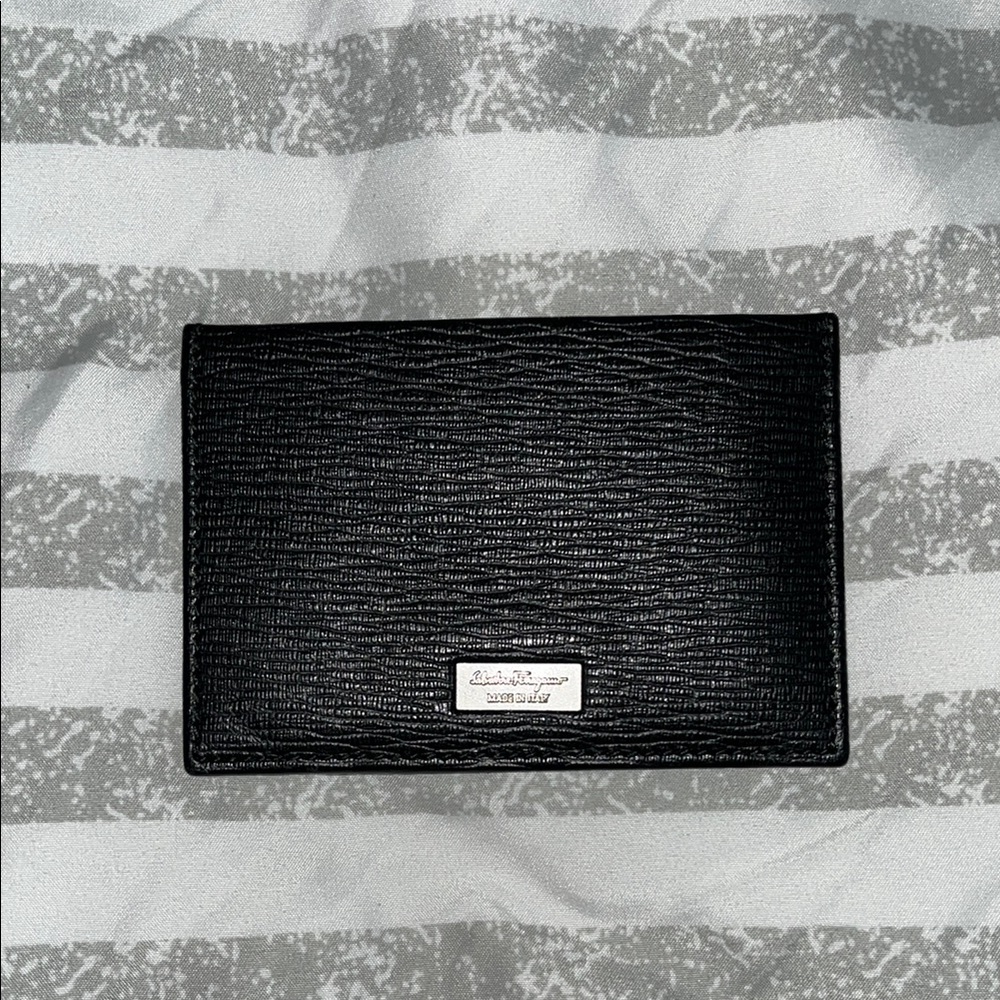 Black Leather Card Holder